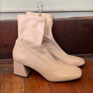 Pleather sock booties from MONKI